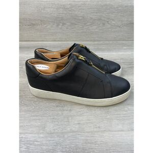 Vionic Ellis Women's Sneaker Black Leather 10 Casual Comfort Work Shoes